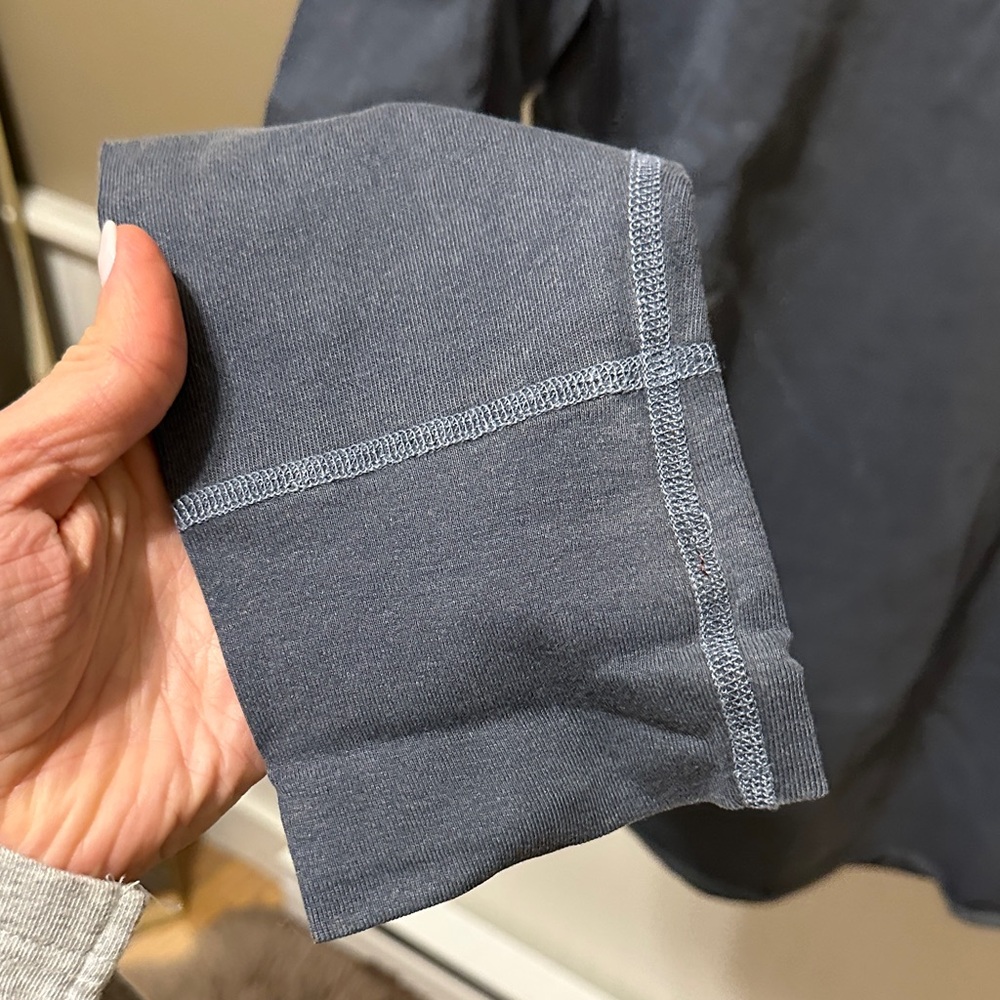 SKU Men's Slate Blue Hooded Long-Sleeve Shirt - Picture 6 of 7